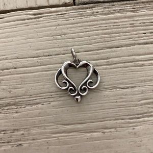 James Avery Ornate Open Heart Charm